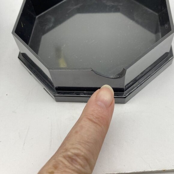 VTG Yamanaka Japan Jewelry Trinket 2pc Nesting Boxes Black Lacquerware Floral - Picture 5 of 12